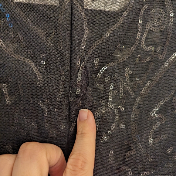 Vera Wang Dress NWT formal black sequin mermaid gown dress 4 - Picture 15 of 15